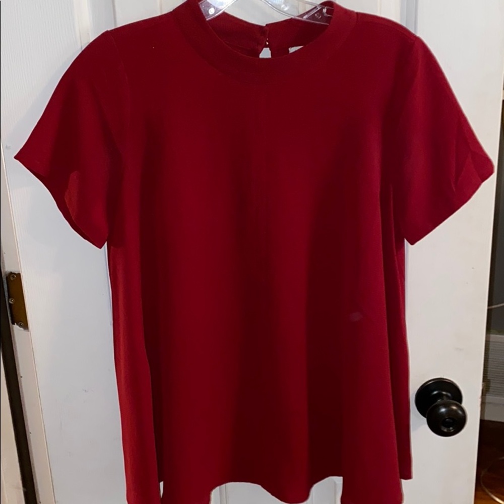 Red flowy shirt